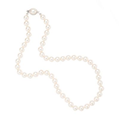 Pearl necklace oval clasp